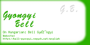 gyongyi bell business card